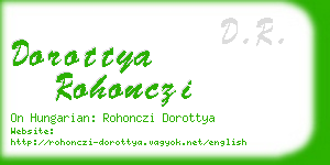 dorottya rohonczi business card